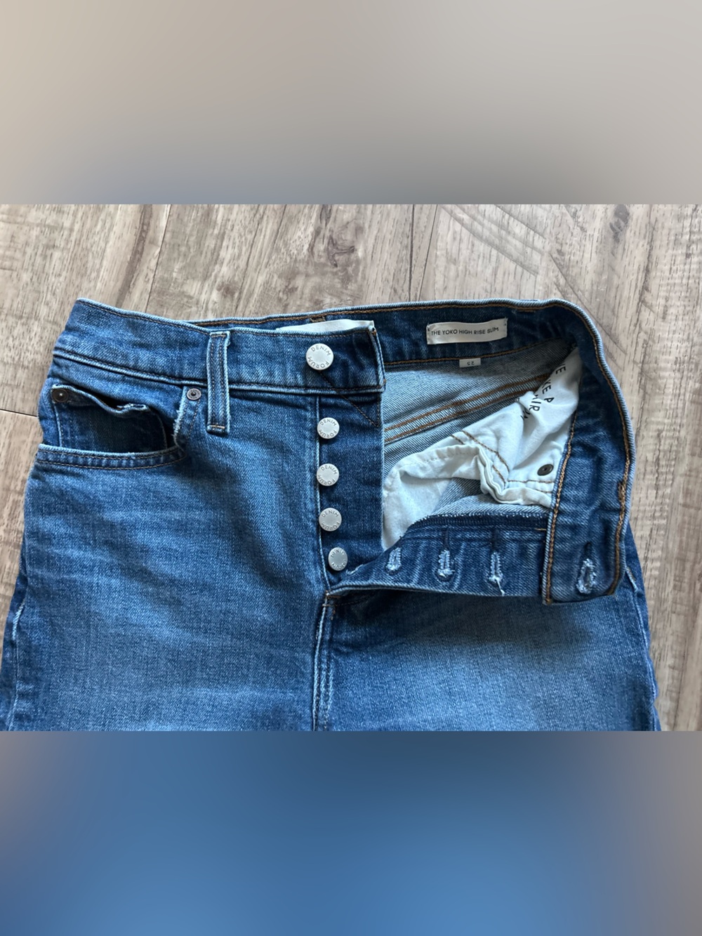 Denim Forum Aritzia The Yoko High Rise Slim modern cigarette classic timeless - Picture 6 of 11